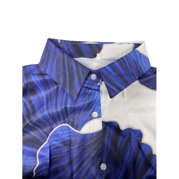 Printed Button Up Maxi Shirt Dress - Picture 5 of 5